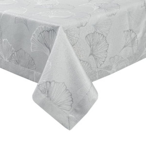 Obrus plamoodporny zdobiony 145X300cm szary