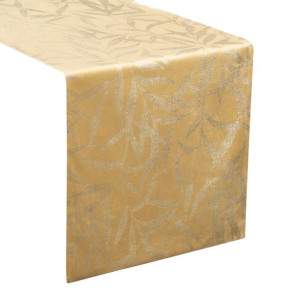 Szarfa velvetowa zdobiona 35X140cm złota