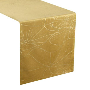 Szarfa velvetowa zdobiona 35X220cm złota