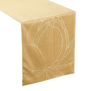Szarfa velvetowa zdobiona 35X180cm złota