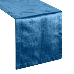 Szarfa velvetowa 35X140cm niebieska