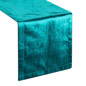 Szarfa velvetowa 35X140cm ciemnoturkusowa