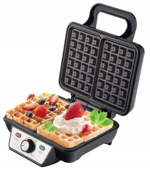 Gofrownica Duża 2 Chrupiące Gofry Termostat 1600w