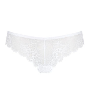 Triumph Majtki Tempting Lace Brazilian String 32, biały