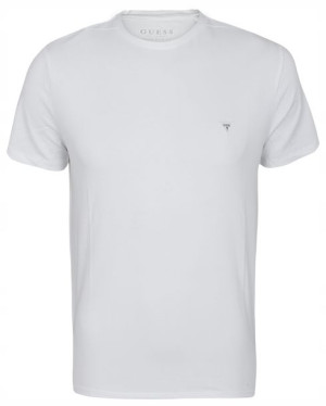 Biały t-shirt męski GUESS logo - M