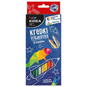 Kredki 12 kolory trókątne DERFORM