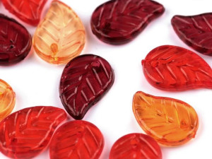Listki Plastik Mix Pomarańczowy 9x14mm 20szt