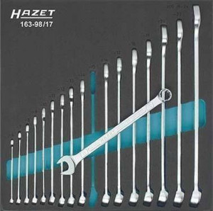 Modul narzedz.163-98/17 Klucze plasko-oczkowe HAZET
