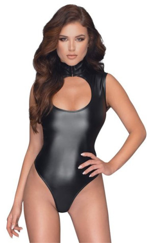 Seksowne czarne body z wycięciami XL