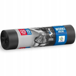 Worki na śmieci MOCNE 120L 15szt Anna Zaradna