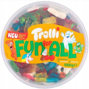 Żelki Trolli FUN for ALL 1 Kg Duże Opakowanie mieszanka DUŻY BOX