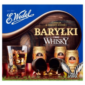 WEDEL Baryłki z Alkoholem w Czekoladzie Deserowej - 200g
