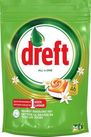Dreft All in One Orange tabletki kapsułki do zmywarki 46 sztuk 621g