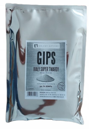 Ramy Czasu Gips Śnieżnobiały do Odlewów 3D 1kg 2236 Supertwardy