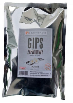 Ramy Czasu  Zapachowy Gips Śnieżnobiały do Odlewów 3D 1kg 2144 Waniliowy