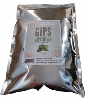 Ramy Czasu Zapachowy Gips Śnieżnobiały do Odlewów 3D 1kg 2151 Miętowy