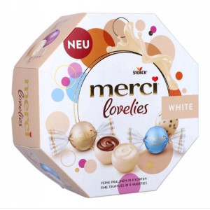 Praliny Czekoladki MERCI Lovelies White 185g