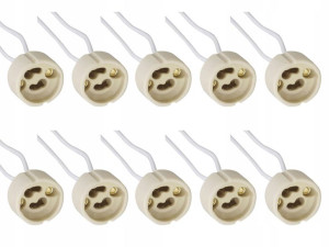10x Gniazdo na żarówkę halogenową GU10 oprawka LED