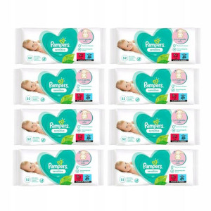 Pampers Chusteczki Sensitive 8 x 52 szt