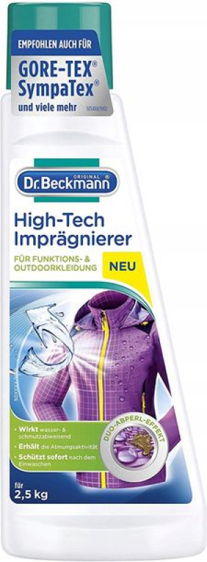 Dr Beckmann Impregnat Do Odzieży Sportowej High Tech Impragnierer 250ml De