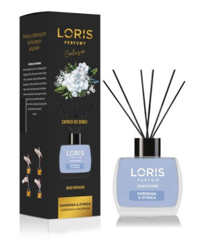LORIS Zapach do domu GARDENIA & ŻYWICA  - Patyczki- 120 ml