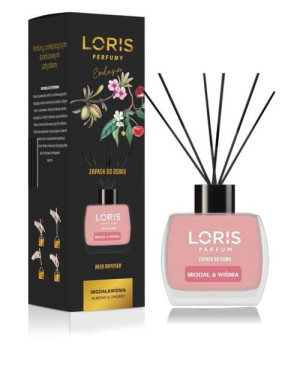 LORIS Zapach do domu MIGDAŁ & WIŚNIA - Patyczki- 120ml