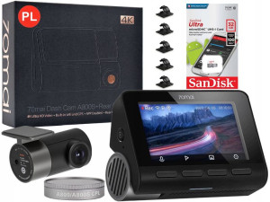 Kamera 70mai A800S + RC06 + filtr CPL + karta 32GB