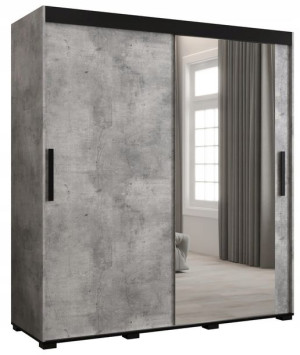 Szafa przesuwna garderoba BERGAMO T2 180 cm beton