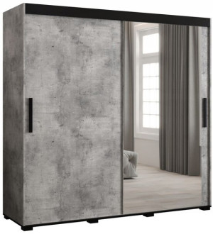 Szafa przesuwna garderoba BERGAMO T2 200 cm beton