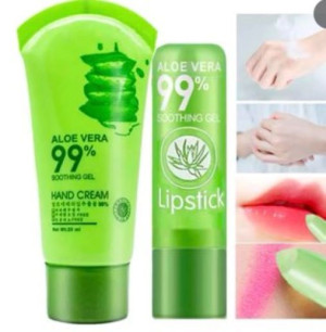 Pomadka Ochronna Balsam do UST 99% ALOES + Krem do RĄK  99% ALOES