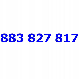 883 827 817 T-mobile Złoty Numer Telefonu Tmobile
