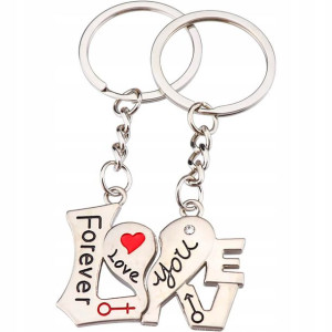 Brelok 2 W 1 Zestaw Dla Zakochanych Z Napisem Love