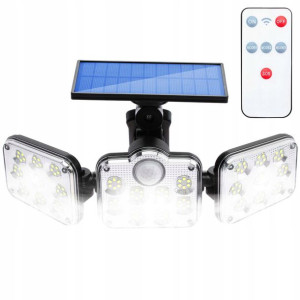 LAMPA LED SOLARNA 138x LED 10W czujnik ruchu Pilot