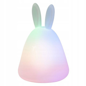 Lampka Nocka LED dla Dzieci KRÓLIK BIAŁY RGB USB