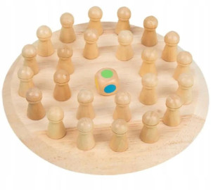 Drewniane Szachy Pamięciowe Gra Pamięciowa Puzzle
