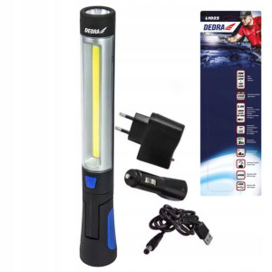 Dedra L1023 Latarka Akum. Cob Led 3w+3w + Zasilacz