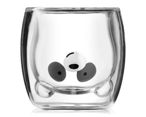 SZKLANKA PANDA podwójne ścianki Na fajny prezent
