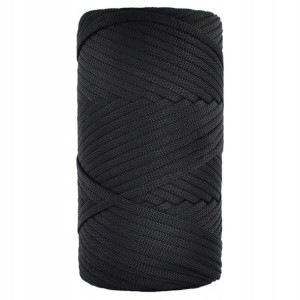 Sznurek polipropylenowy płaski PP Ribbon 4mm czerń