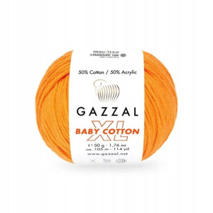 Włóczka Gazzal Baby Cotton XL 3416 - ciemny żółty