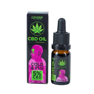 Olejek konopny 5% Cbd 10 ml euphoria Cold & flu z terpenami