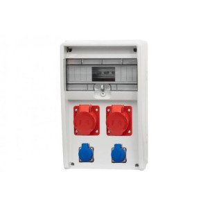 Rozdzielnica 12M Ulisse 16A/5P, 32A/5P, 2x230V IP65