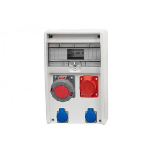 Rozdzielnica 12M Ulisse 16A/5P, 63A/5P, 2x230V IP65