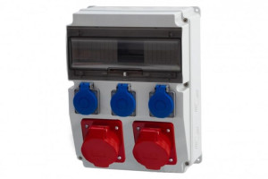 Rozdzielnica CAJA 16A/5P, 32A/5P, 3x230V 12M IP65
