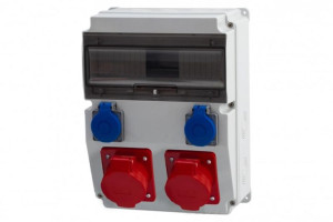 Rozdzielnica CAJA 2x16A/5P, 2x230V  12M IP65