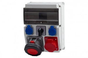 Rozdzielnica CAJA 32A/5P, 63A/5P, 2x230V, 0/1 12M IP65