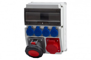 Rozdzielnica CAJA 32A/5P, 63A/5P, 4x230V  12M IP65
