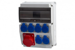 Rozdzielnica CAJA 32A/5P, 6x230V 12M IP65