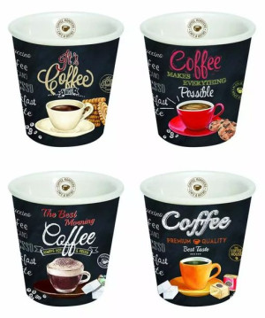 Coffee Time Filiżanki Porcelanowe w Ozdobnym Pudeł