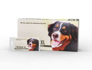 Fipron XL dla psów 40-60kg krople przeciw pchłom kleszczom wszołom - 1 tuba