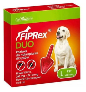 Fiprex Duo L na pchły kleszcze dla Psa 20-40kg